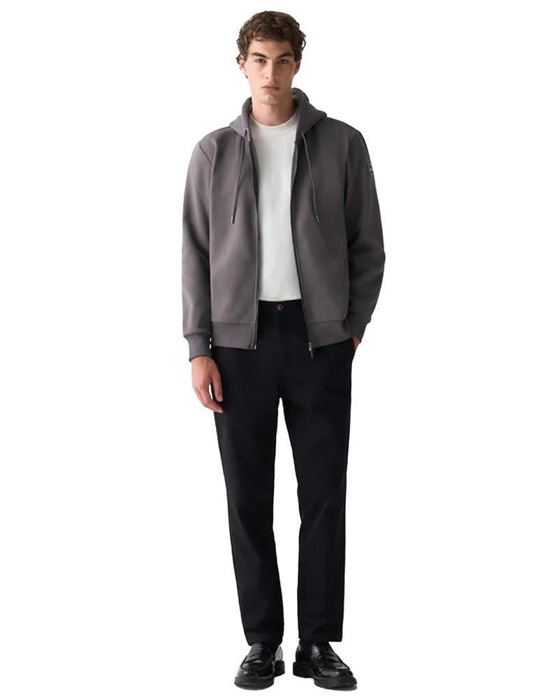 Felpa Full Zip In Cotone Uomo