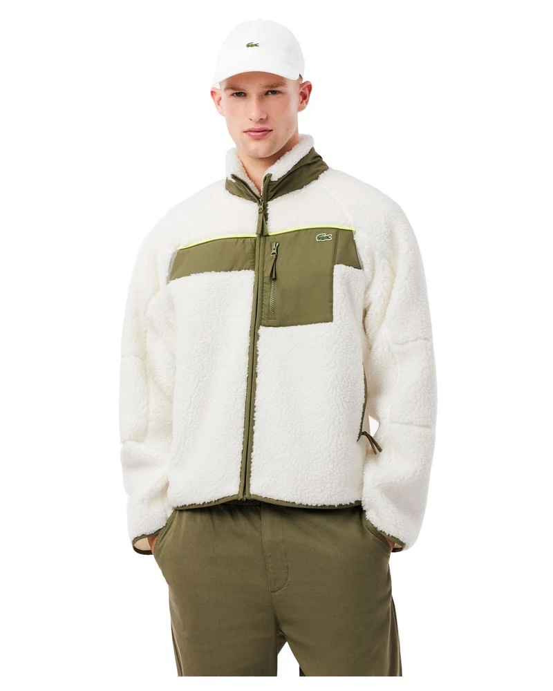 Giacca Uomo Pile Sherpa Color Block