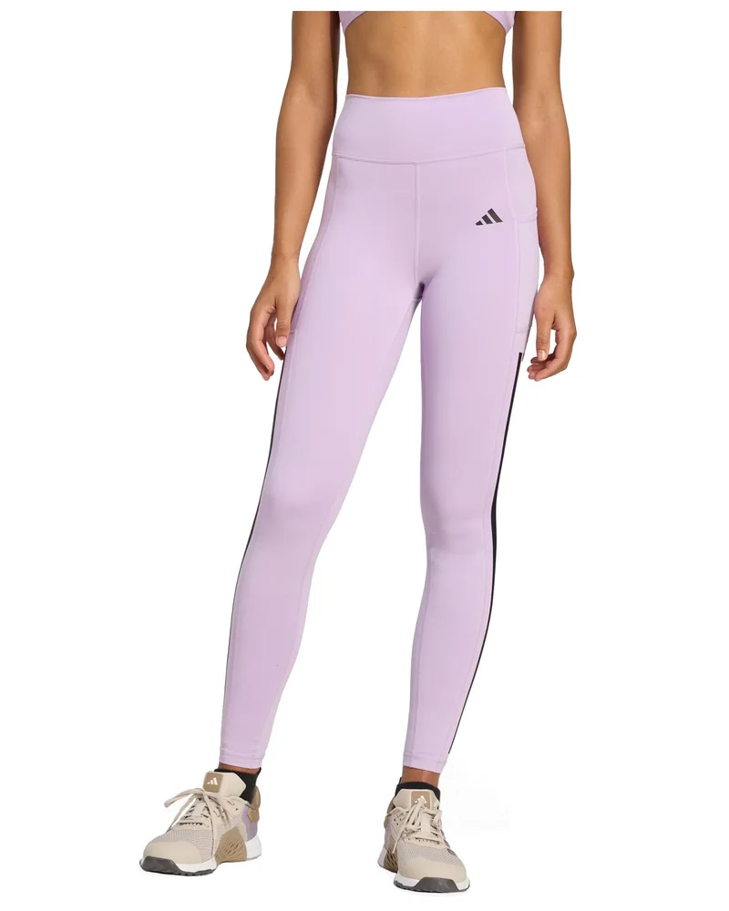 Leggings Donna Optime A 3 Strisce A Tutta Lunghezza