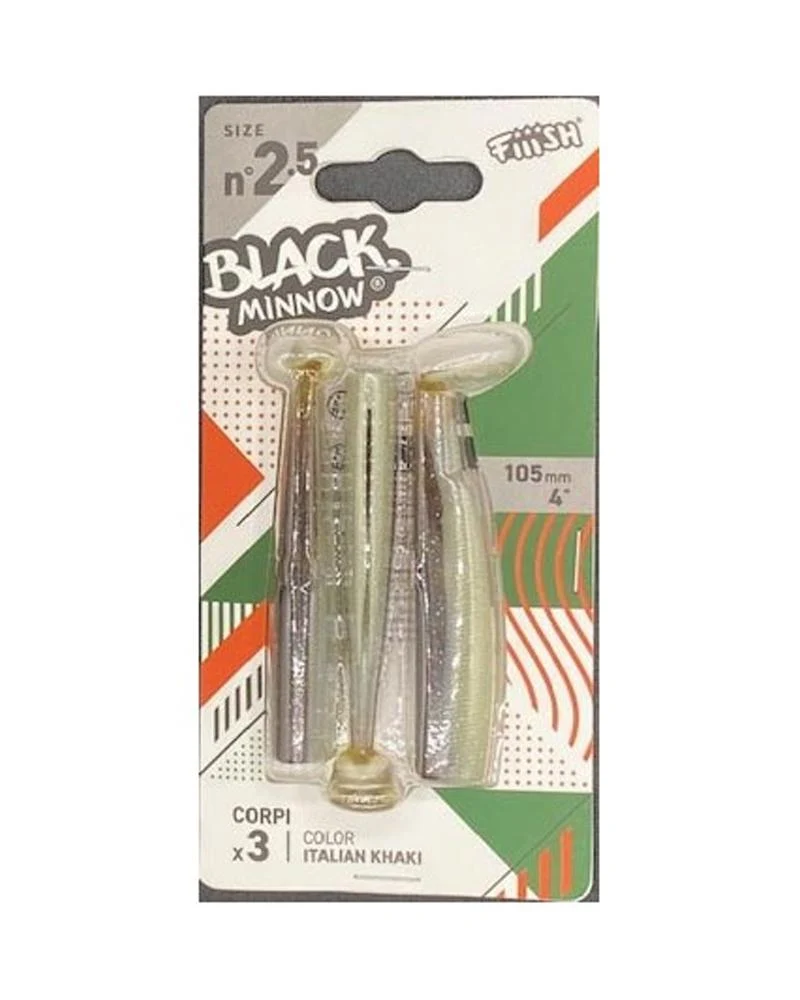 3 Corpi Black Minnow 8,5 cm