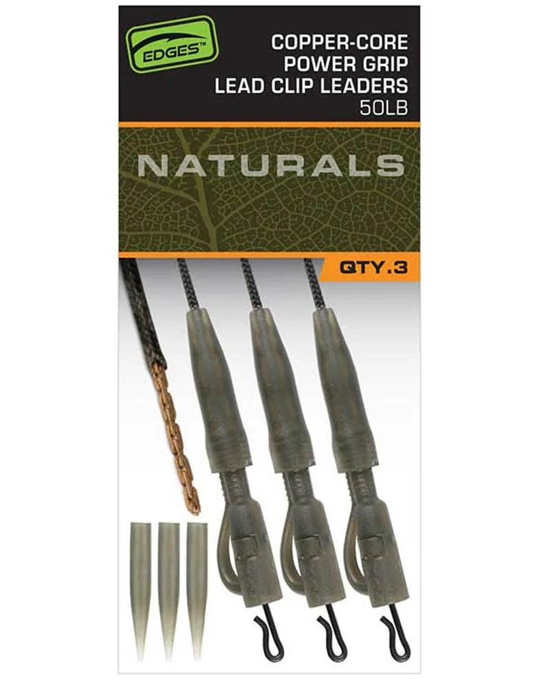Edges Naturals Copper-Core Power Grip Lead Clip Leaders