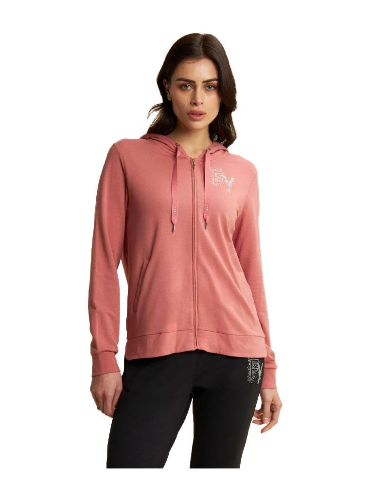 Felpa Donna Logo FY in Strass