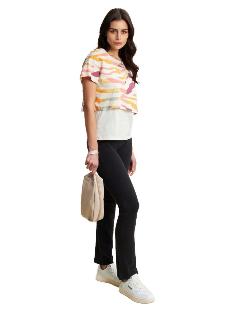 Pantaloni Slim Fit Donna In Jersey Con Gamba Dritta
