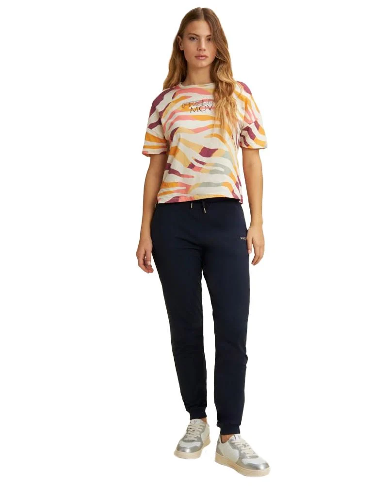 Pantaloni In Jersey Donna Con Fondo A Polsino