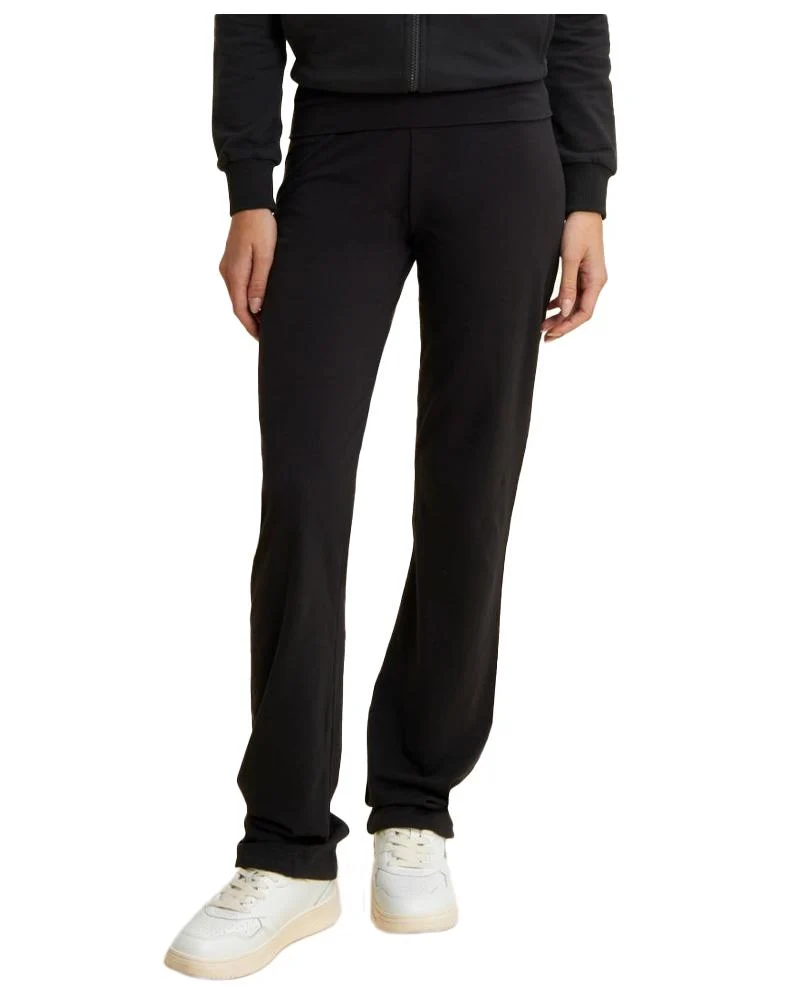 Pantaloni Regular Fit Donna Gamba Dritta Con Coulisse Sul Fondo