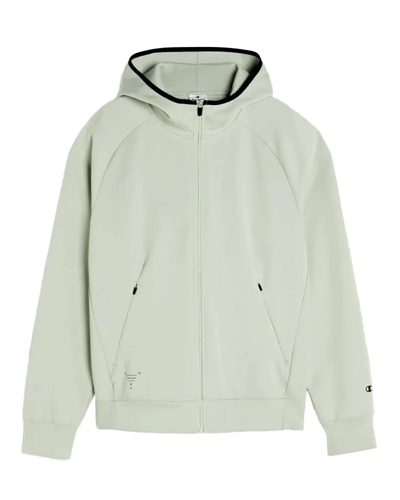 Felpa Interlock Uomo Con Cappuccio E Cerniera C-Tech