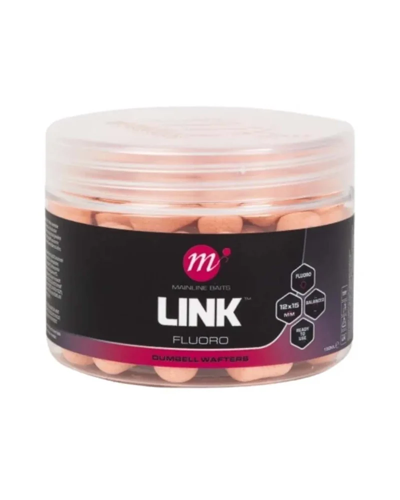 Boilies Link Fluoro Dumbell Wafters 12x15mm