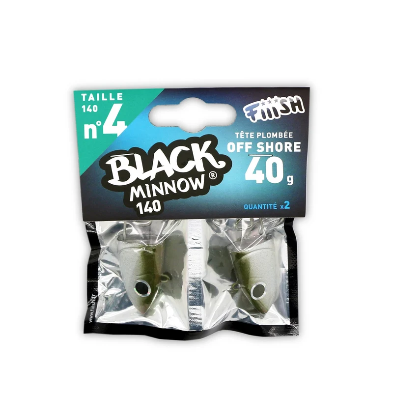 Testa piombata Off Shore 40 g Black Minnow 140