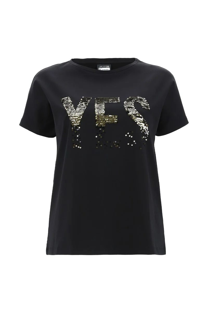 T-shirt Donna Stampa Oro