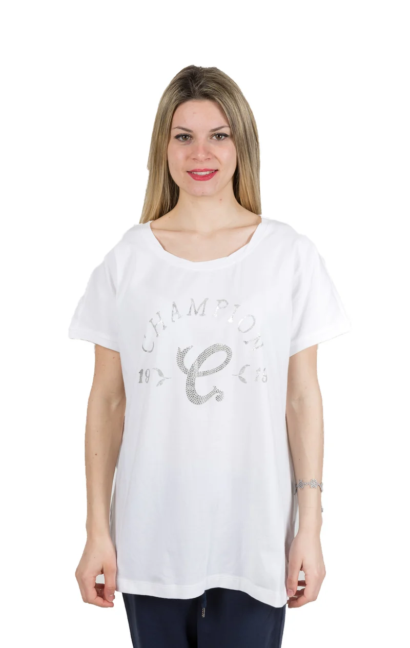 T-Shirt Donna Stretch Strass