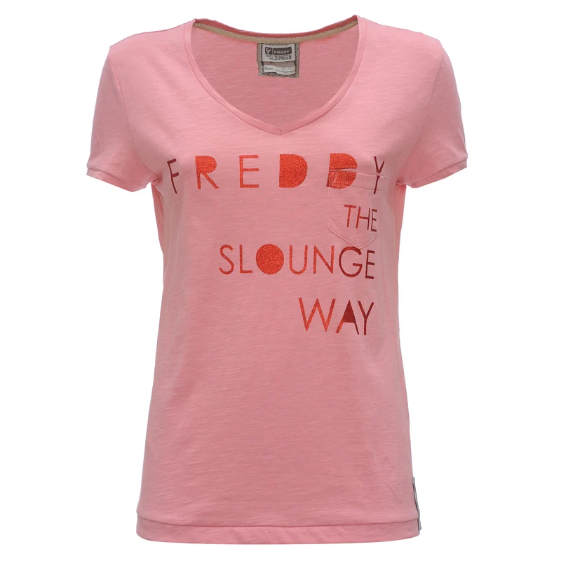 T-shirt Donna Scollo V Taschino