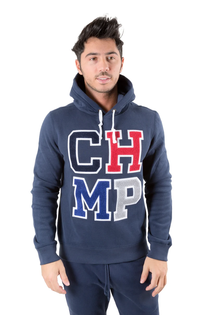 Felpa Uomo Varsity Chmp Chiusa Con Cappuccio