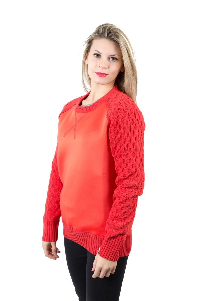 Pullover Donna Effetto Neoprene