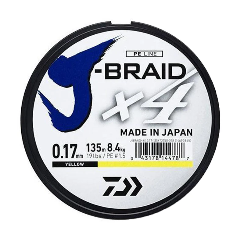 Trecciato J-Braid X4 Yellow 1350 m