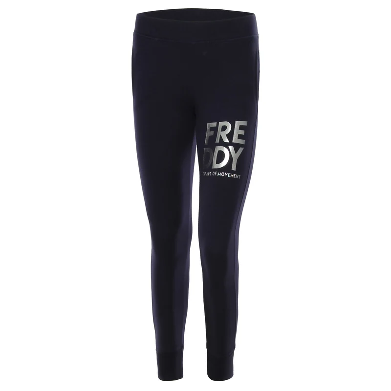 Pantaloni Donna in Felpa Stampa Argento