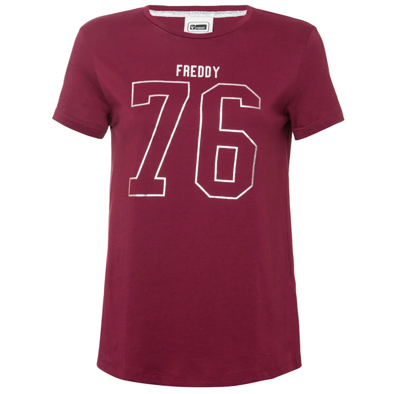 T-Shirt Donna Maniche Corte Stampa Frontale