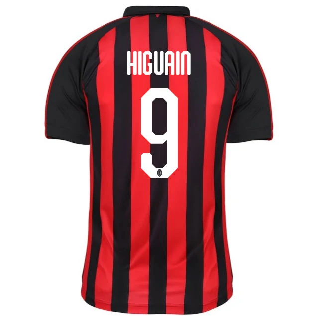 Stampa Nome e Numero Higuain Milan 18/19 Home/Third