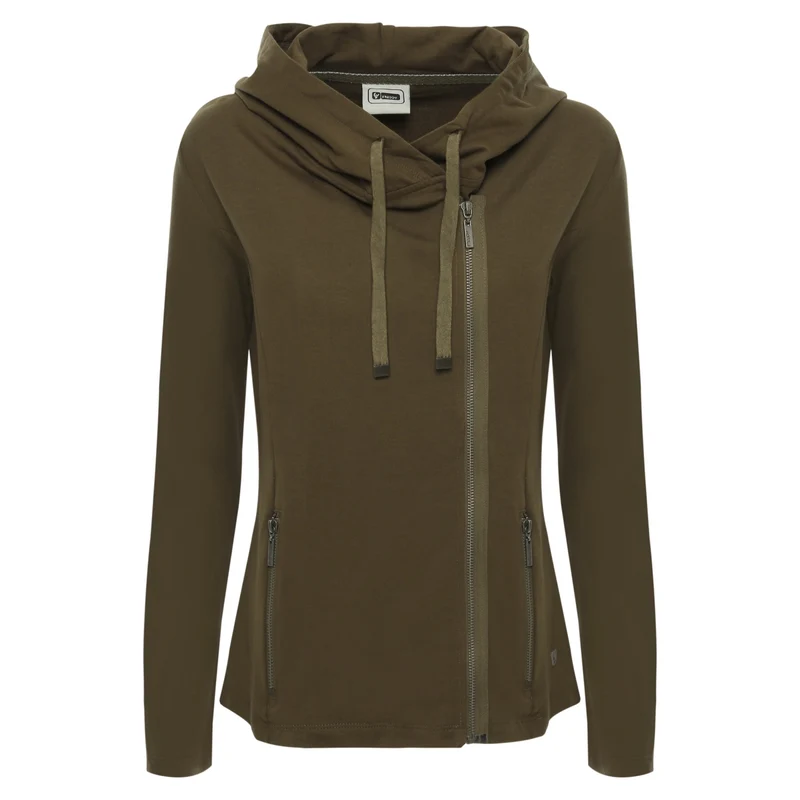 Felpa Donna Zip Laterale