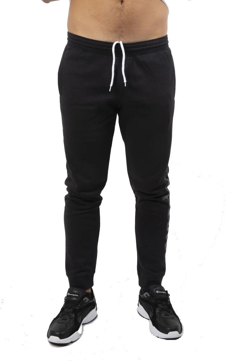Pantaloni Cotone Uomo Felpato Logo Grande