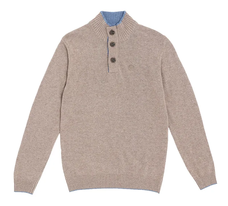 Maglione Uomo Half Button
