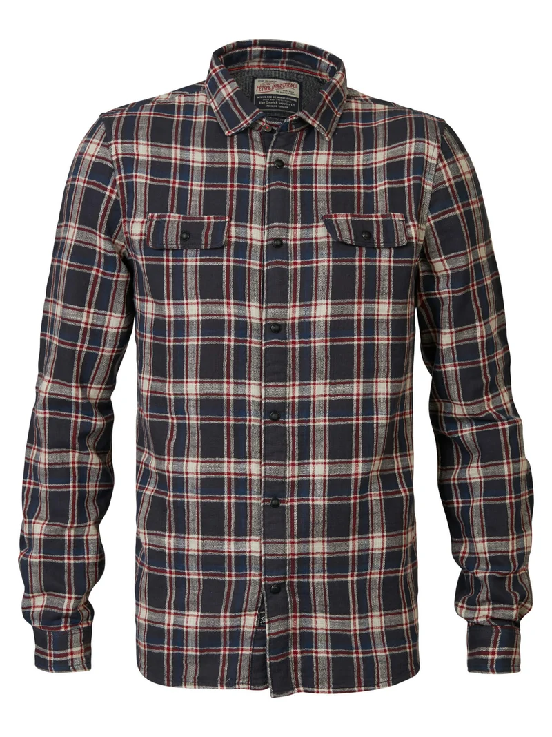 Camicia Uomo Scozzese Con Tasche