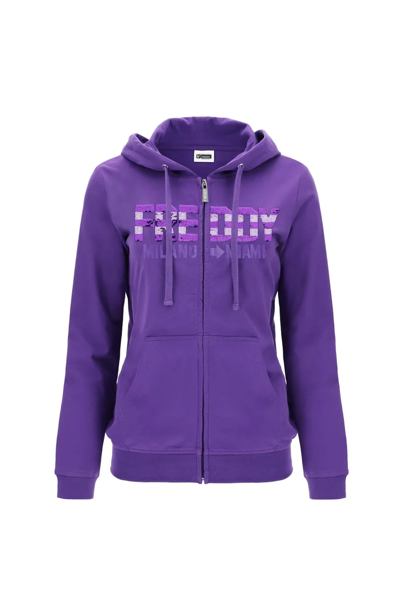 Felpa Donna College Full Zip Hoody