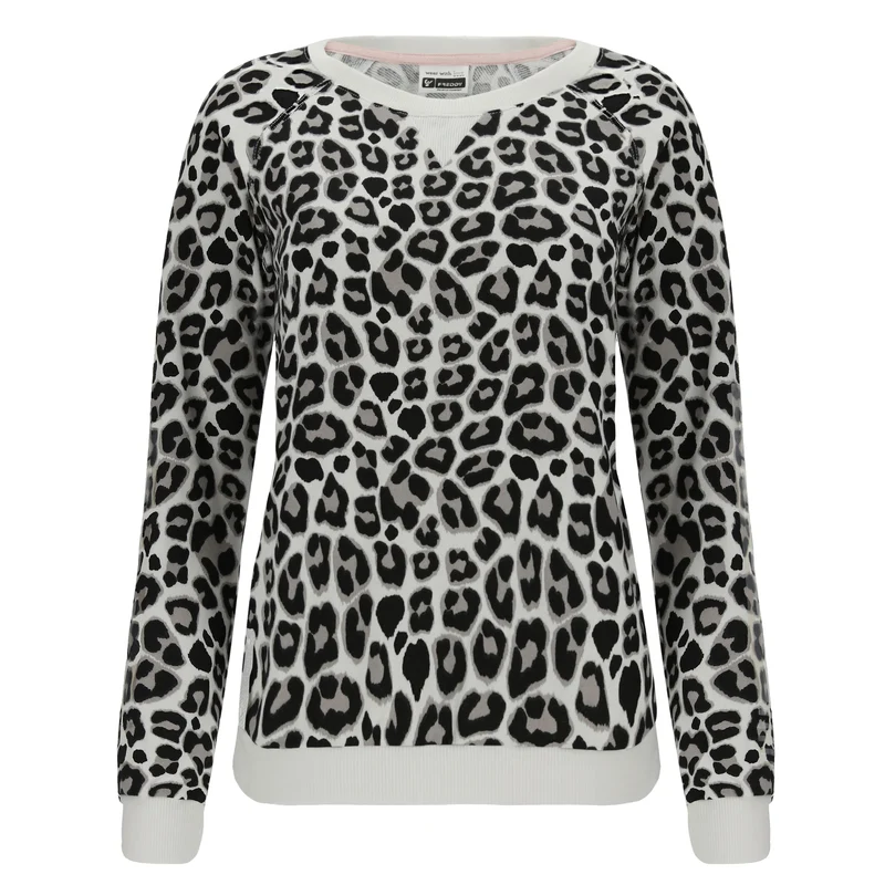 Felpa Donna Slounge Crew Animalier