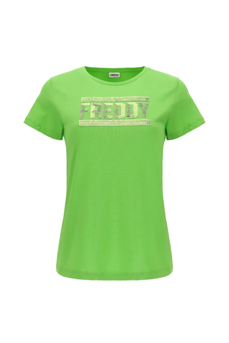 T-Shirt Donna College Paillettes