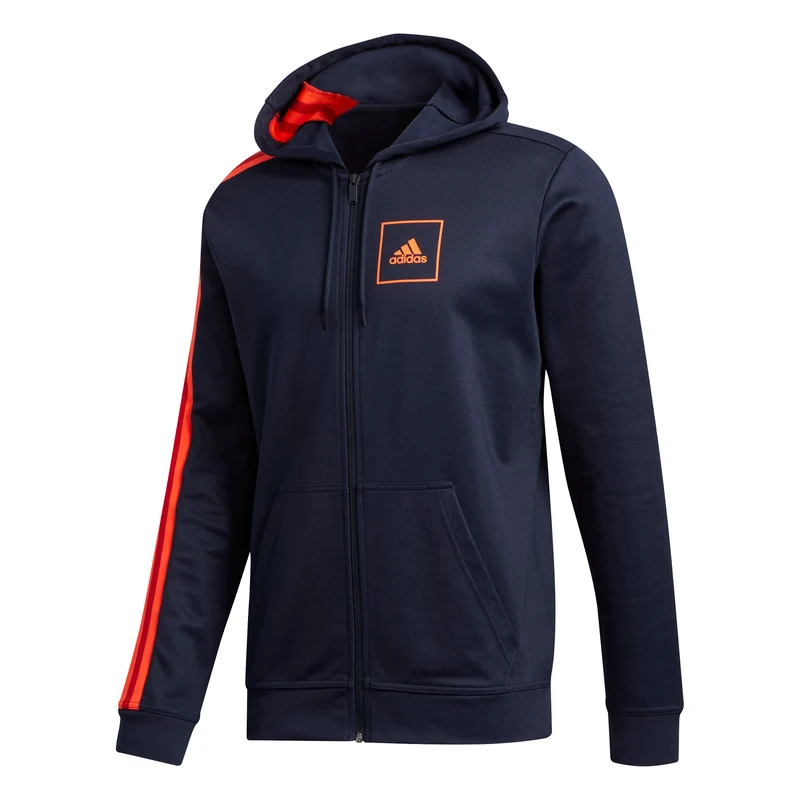 Felpa Uomo 3 Stripes Tape Pique Fullzip Hoodie