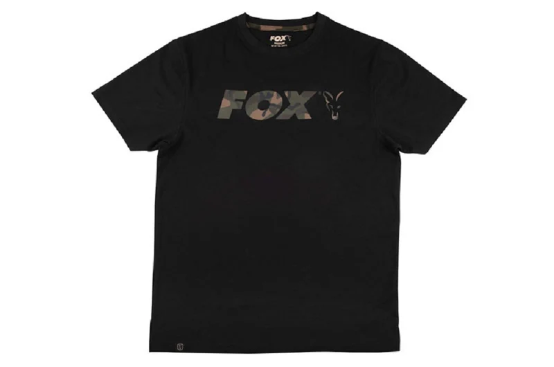 T-shirt Black/Camo Print Sleeves