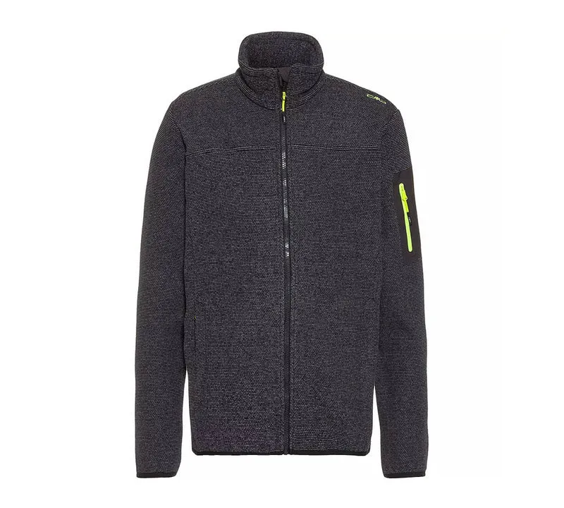 Pile Uomo Jacket Knit-tech Jacquard Full Zip