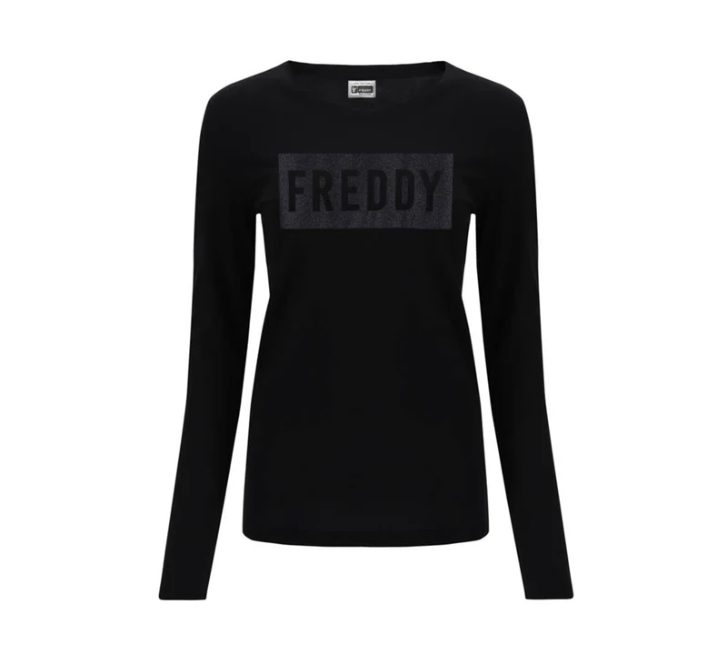 T-Shirt Donna Sunday Glitter Long Sleeve