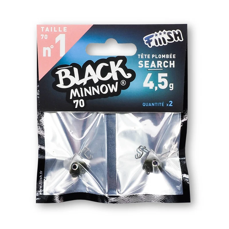 Testa Piombata Jighead Search 4.5gr Black Minnow